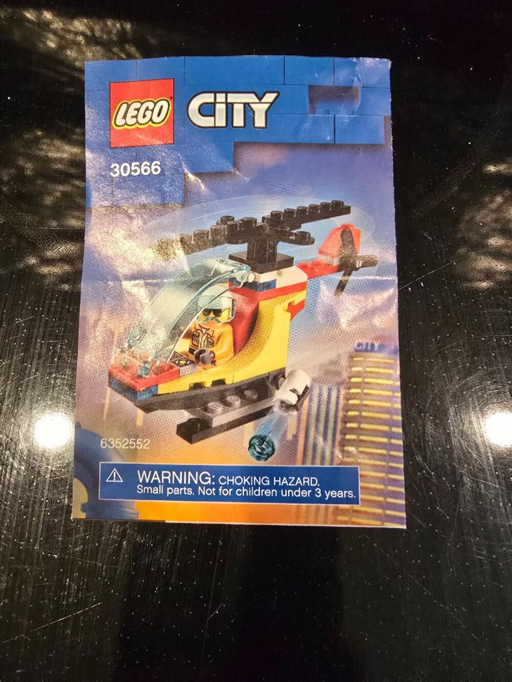 Lego City Helicopter Instruction Guide #30566 6352552 2-sided Color Pictures